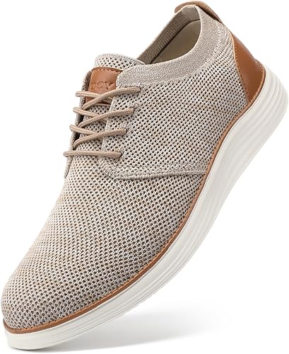 VILOCY Men's Fashion Dress Sneakers Casual Walking Shoes Business Oxfords Comfortable Breathable Lightweight Tennis